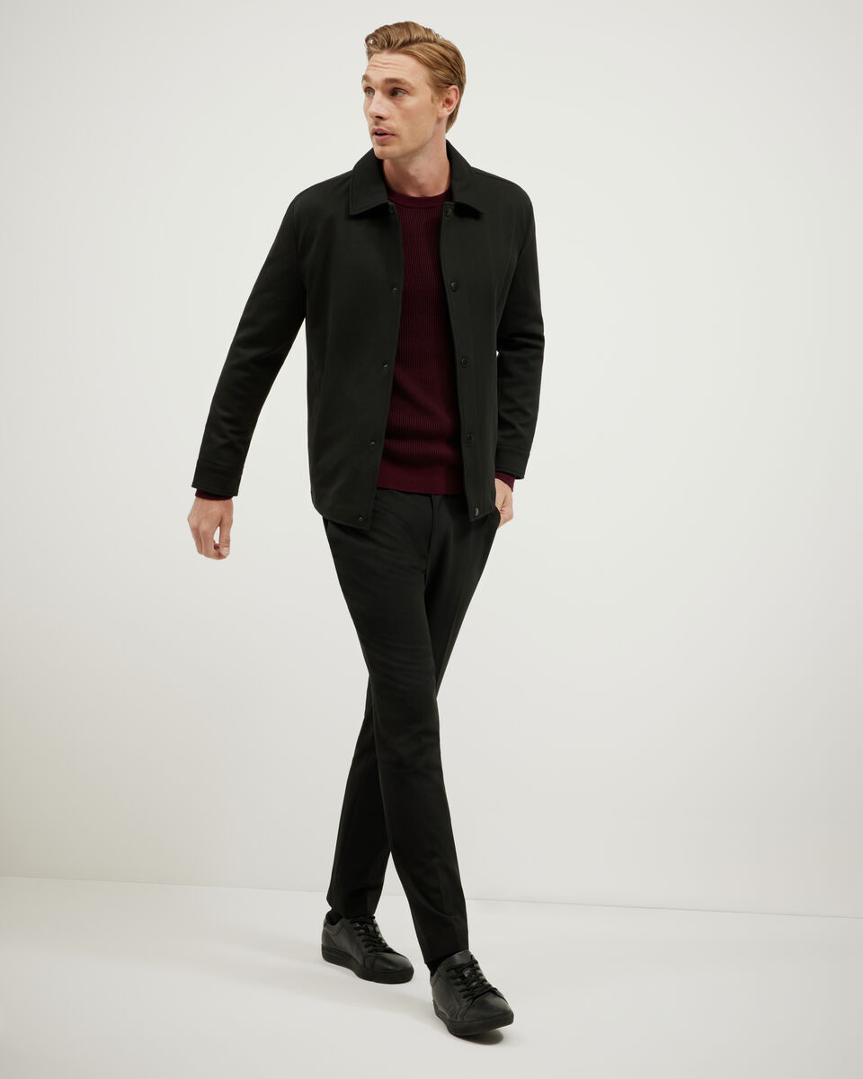 Two-Toned Crew Neck Knit, Burgundy, hi-res